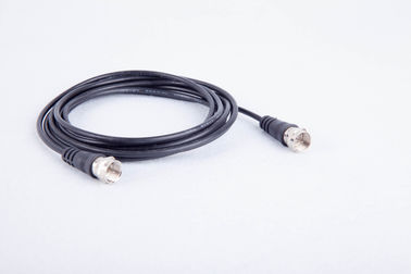 75 옴 F 연결관 연장 RF 케이블 어셈블리 3C-2V 검정 빈도 0~1 GHz 협력 업체
