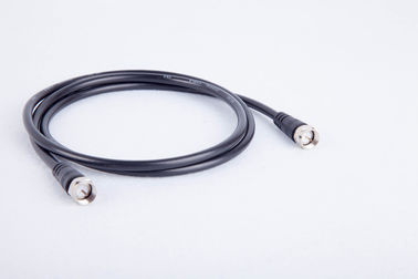 75 옴 F 연결관 연장 RF 케이블 어셈블리 3C-2V 검정 빈도 0~1 GHz 협력 업체